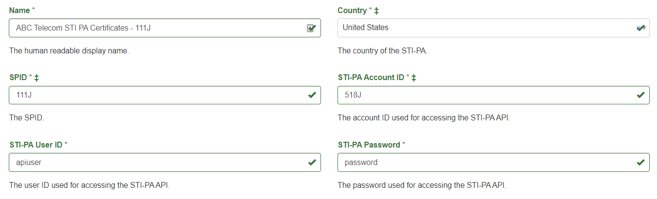 Request STI-PA authorized certificates